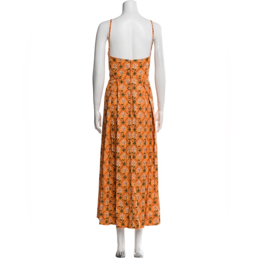 Agua Bendita Vibrant Orange Floral Maxi Dress - Picture 2 of 3